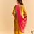 Yellow embroidered velvet kurta set with dupatta