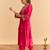 Pink embroidered velvet kurta set