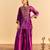 Purple embroidered velvet sharara set