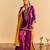 Purple embroidered velvet sharara set with dupatta