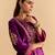 Purple embroidered velvet sharara set with dupatta