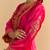 Pink embroidered velvet sharara set with dupatta