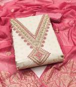  white embroidery,weaving jacquard dress material 