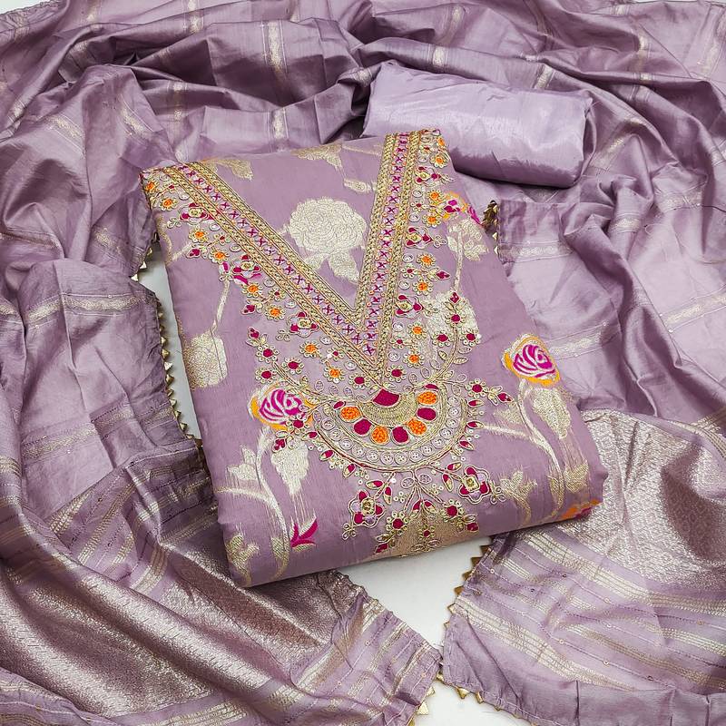  violet embroidery,weaving jacquard dress material 