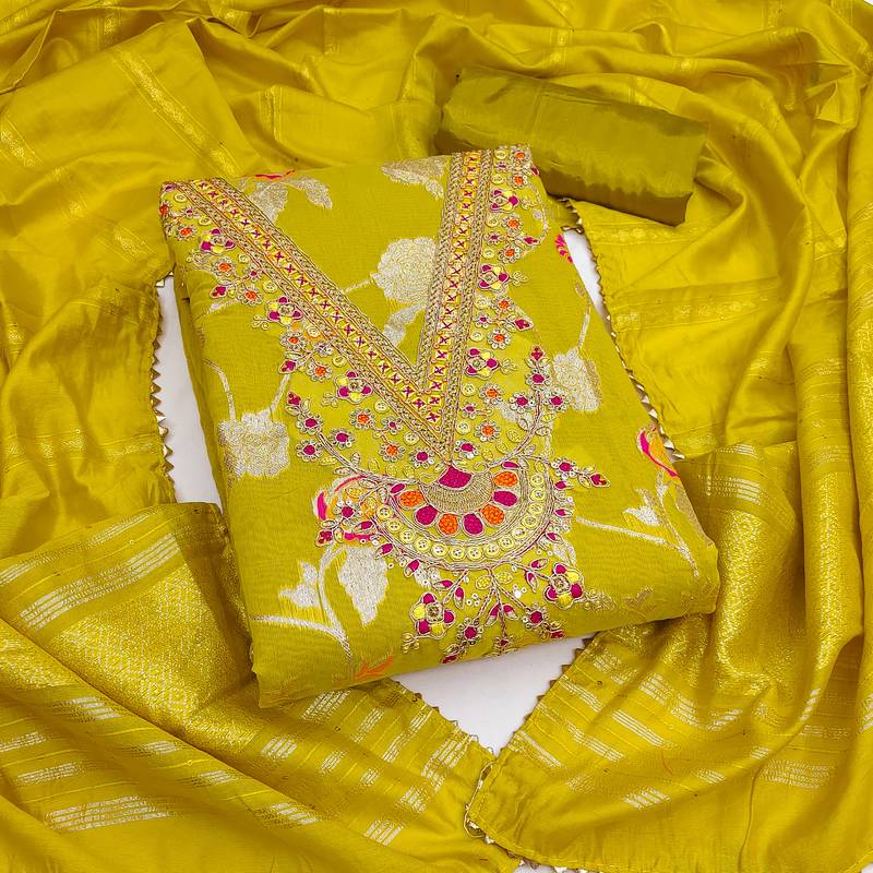  green embroidery,weaving jacquard dress material 