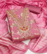  pink embroidery,weaving jacquard dress material 