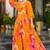 orange readymade georgette kurti set for women