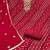 red embroidery and print rayon dress material 
