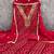  red embroidery and print rayon dress material 