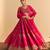 pink embroidered raw silk lehenga choli set with dupatta