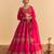 pink embroidered raw silk lehenga choli set with dupatta