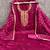 magenta embroidery chanderi cotton dress material 
