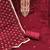  maroon embroidery chanderi cotton dress material 