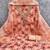  peach embroidery print organza dress material 