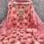  pink embroidery print organza dress material 