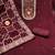  maroon embroidery roman silk dress material 