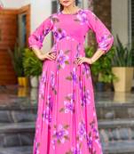 pink readymade georgette kurti set for women