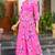 pink readymade georgette kurti set for women