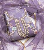  handwork print organza dress material 