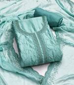  handwork embroidery cotton silk dress material 