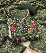  handwork embroidery viscose dress material 