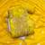 designer yellow handwork cotton silk dress material