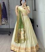 maroon paithani silk lehenga choli set