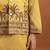 Yellow viscose silk nehru jacket set with sequins embroidered work