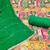 elegant green handwork viscose banarasi dress material
