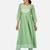 green cotton printed straight salwar kameez set for women