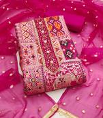  embroidery handwork viscose dress material 