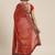 red arrivals festival bandhani pallu embroidred beige and red color saree