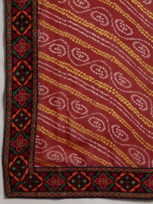 elegant bandhani georgette saree 4