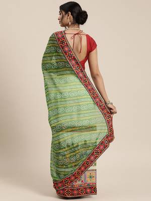 traditional bandhani georgette saree 2