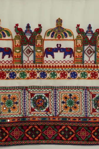 traditional bandhani georgette saree