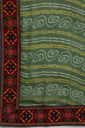 traditional bandhani georgette saree
