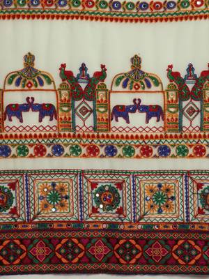 festive bandhani georgette saree with embroidery 3
