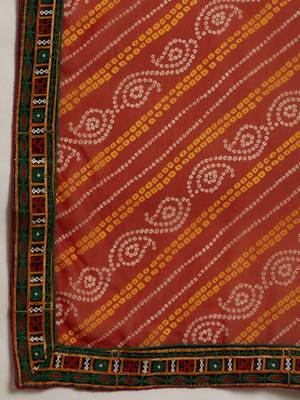 premium half bandhani pallu georgette saree 4