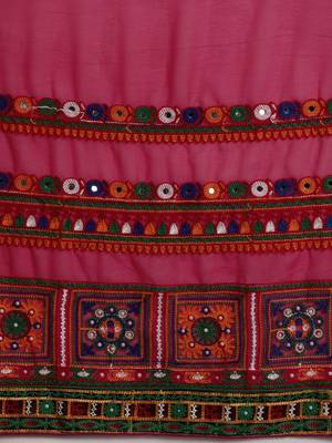 designer alf bandhani pallu georgette saree 3