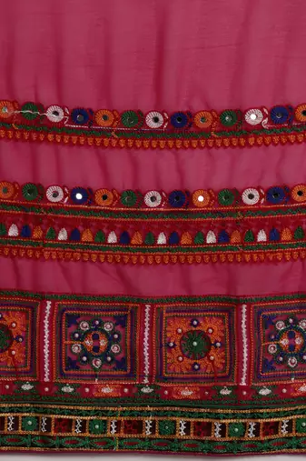 designer alf bandhani pallu georgette saree