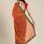 orange half and half bandhani pallu orange  and navy blue color saree