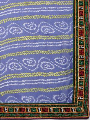 half bandhani pallu georgette saree with embroidery 4