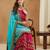 aqua_blue georgette with heavy kuthi embroidered work party wear saree