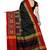black cotton silk with kutchi embroidered work party wear saree