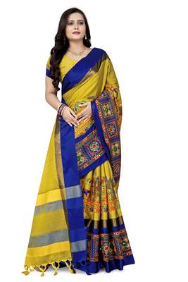 designer cotton silk saree with kutchi embroidery 4