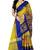 yellow cotton silk with kutchi embroidered work party wear saree