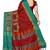 red cotton silk with kutchi embroidered work party wear saree