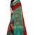 red cotton silk with kutchi embroidered work party wear saree
