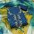 blue silk blend modal butti unstitched dress material with dupatta