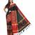 black cotton silk with kutchi embroidered work party wear saree